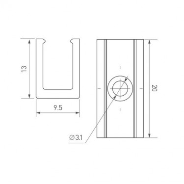 Держатель AURORA-1206-CLIP CLEAR