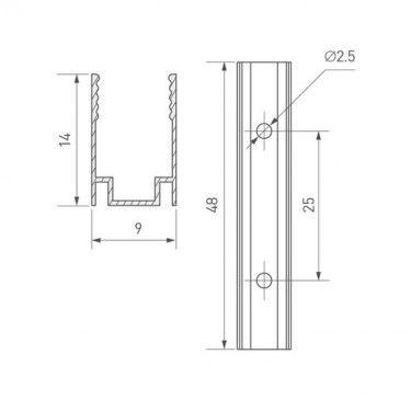 Держатель AURORA-1608-CLIP ANOD