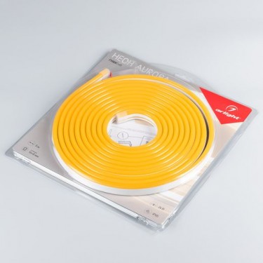 Гибкий неон оранжевый AURORA-PS-A120-16x8mm 24V Amber (10 W/m, IP65, 2835, 5m)
