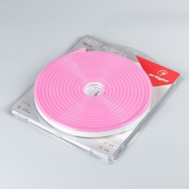 Гибкий неон розовый AURORA-PS-A120-12x6mm 24V Pink (10 W/m, IP65, 2835, 5m)