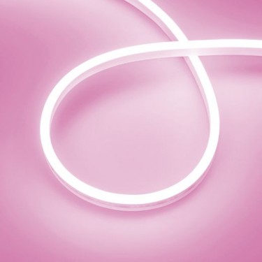 Гибкий неон розовый AURORA-PS-A120-12x6mm 24V Pink (10 W/m, IP65, 2835, 5m)