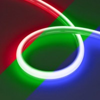 Гибкий неон MOONLIGHT-TOP-G120-16x15mm 24V RGB (12 W/m, IP67, 5m, wire x2)