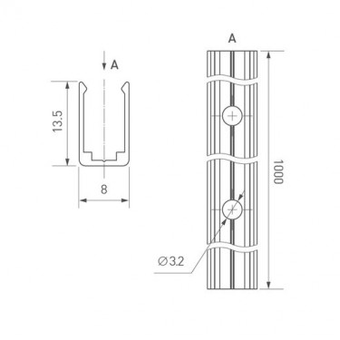 Профиль для неона 12х6мм ARL-MOONLIGHT-1206-1000 CLEAR