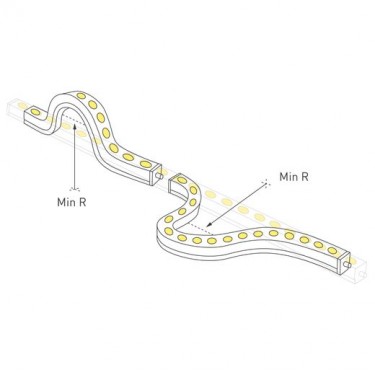Грейзер THOR-3D-A24-25x27mm 24V White6000 (24 W/m, IP65, 1m, wire x2)