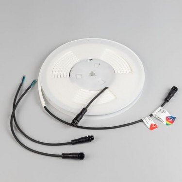 Гибкий неон WAVE-SIDE-PU-H120-06x12mm 24V RGB (8 W/m, IP68, 5m, wire x2)