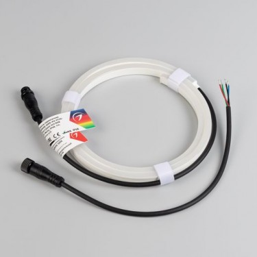 Гибкий неон WAVE-SIDE-PU-H120-06x12mm 24V RGB (8 W/m, IP68, 1m, wire x1)