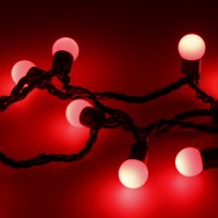 Светодиодная гирлянда Шарики ARD-BALL-CLASSIC-D17.5-10000-BLACK-100LED RED (230V, 7W)