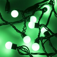 Светодиодная гирлянда Шарики ARD-BALL-CLASSIC-D17.5-10000-BLACK-100LED GREEN (230V, 7W)