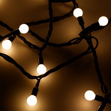Шарики ARD-BALL-CLASSIC-D13-5000-BLACK-50LED WARM (230V, 3.5W)