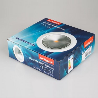 Встраиваемый светильник LTD-220WH-FROST-30W Warm White 110deg