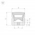 Силиконовый профиль WPH-FLEX-1212-TOP-S8-5m WHITE