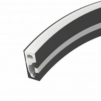 Силиконовый профиль 5000×6×16мм WPH-FLEX-0616-SIDE-S9-5m BLACK