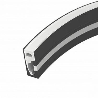 Силиконовый профиль 5000×6×16мм WPH-FLEX-0616-SIDE-S9-5m BLACK