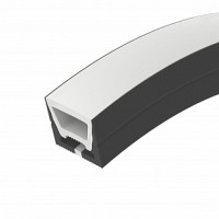 Силиконовый профиль WPH-FLEX-1616-TOP-S11-5m BLACK Силиконовый профиль WPH-FLEX-1616-TOP-S11-5m BLACK