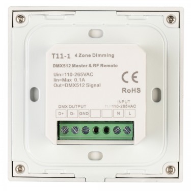Встраиваемая панель Sens SMART-P29-DIM White (230V, 4 зоны, 2.4G)