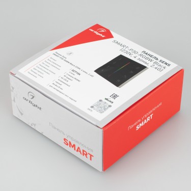 Встраиваемая панель Sens SMART-P30-RGBW Black (230V, 4 зоны, 2.4G)