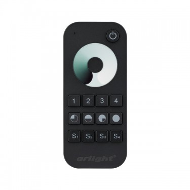 Кнопочный пульт SMART-R24-DIM Black (4 зоны, 2.4G)