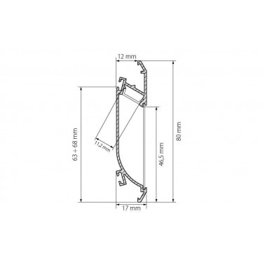 Профиль для подсветки стен K-WALL-2000 ANOD