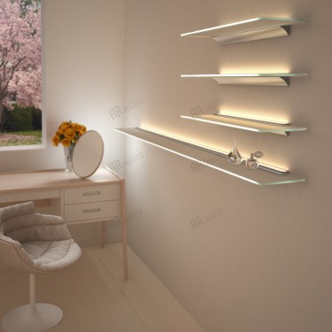 Профиль для монтажа и подсветки полок SHELF-620-2000-SET ANOD