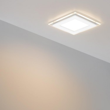 Стеклянная квадратная панель LT-S96x96WH 6W Day White 120deg