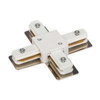 Крестовой белый коннектор LGD-54-X-WH