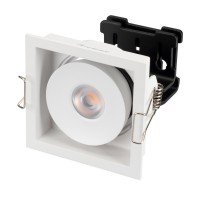 Карданный светильник CL-SIMPLE-S80x80-9W Warm3000 (WH, 45 deg)