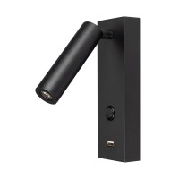 Настенный светильник SP-BED-CHARGE-S60x125-3W Warm3000 (BK, 20 deg, 230V)