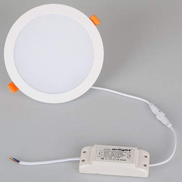 Тонкая круглая светодиодная панель DL-BL180-18W Day White