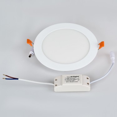 Тонкая круглая светодиодная панель DL-172M-15W Warm White