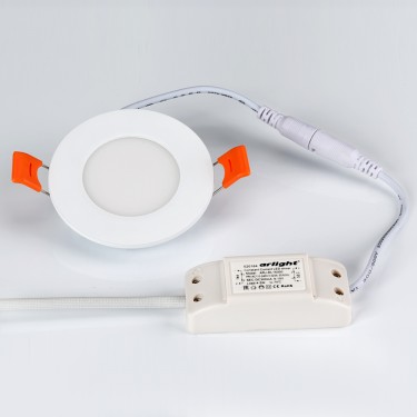 Тонкая круглая светодиодная панель DL-85M-4W Day White