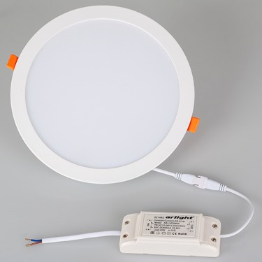 Тонкая круглая светодиодная панель DL-BL225-24W Day White