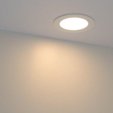Тонкая круглая светодиодная панель DL-120M-9W Warm White