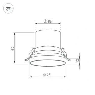 Светильник MS-VOLCANO-BUILT-R95-15W Warm3000 (BK, 38 deg, 230V) Светильник MS-VOLCANO-BUILT-R95-15W Warm3000 (BK, 38 deg, 230V)