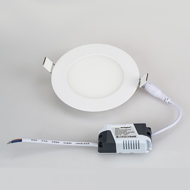 Тонкая круглая светодиодная панель DL-120M-9W Warm White
