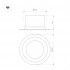 Встраиваемый светильник MS-DROP-BUILT-R137-24W Warm3000 (BK, 90 deg, 230V)