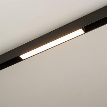 Магнитный светильник MAG-FLAT-25-L200-6W Warm3000 (BK, 100 deg, 24V) 
