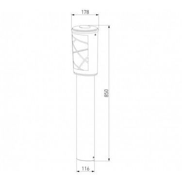 Ландшафтный cветильник Premier F GL 1017F черный