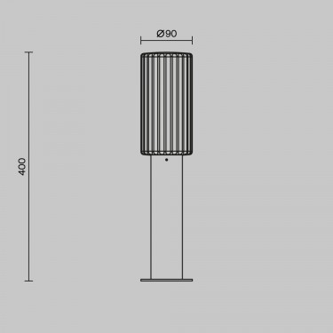 Ландшафтный светильник Рубчик/Rib E27 O502FL-01B Ландшафтный светильник Рубчик/Rib E27 O502FL-01B