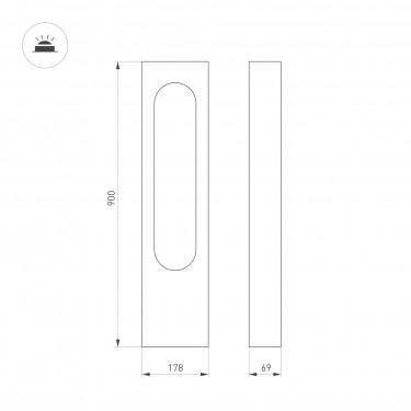 Светильник LGD-MUSE-BOLL-H900-12W Warm3000 (DG, 296 deg, 230V)