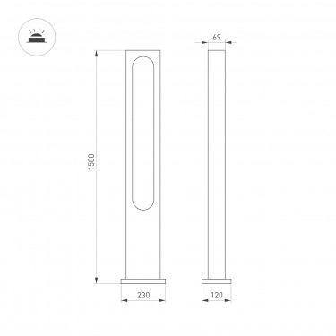 Светильник LGD-MUSE-BOLL-H1500-18W Warm3000 (DG, 328 deg, 230V) Светильник LGD-MUSE-BOLL-H1500-18W Warm3000 (DG, 328 deg, 230V)