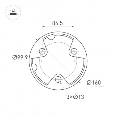 Светильник LGD-CASTELLO-BOLL-H1200-20W Warm3500-MIX (GR, 80 deg, 230V)