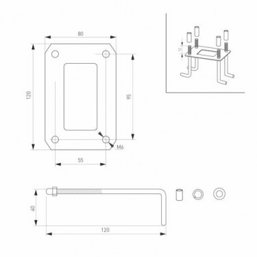 Светильник LGD-TENT-BOLL-H900-9W Warm3000 (GR, 110 deg, 230V)