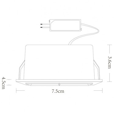 Встраиваемый светильник Grill 2.25W 3000K A3153PL-2BK