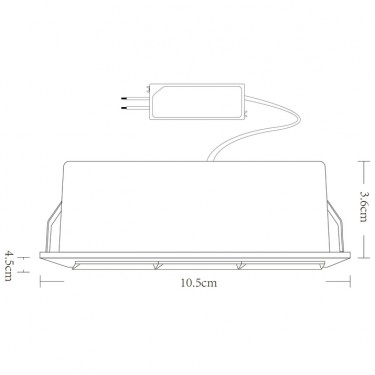 Встраиваемый светильник Grill 2.25W 3000K A3153PL-3BK