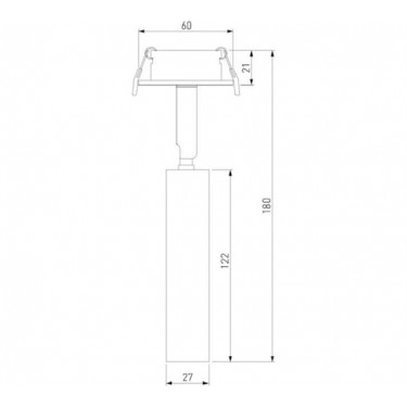 Встраиваемый светильник Diffe 25027/LED 5W 4200K белый/черный Встраиваемый светильник Diffe 25027/LED 5W 4200K белый/черный