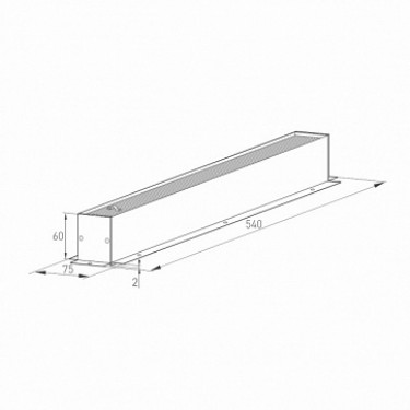 Встраиваемый магнитный трек 540мм белый MAG-TRACK-4560-F-540 (WH)