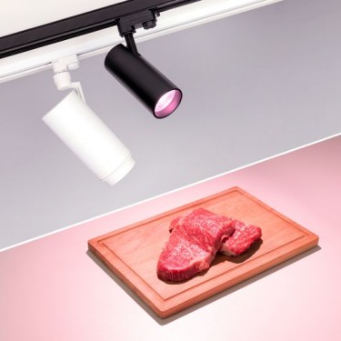 Трековый светильник для мяса LGD-GERA-4TR-R90-30W Warm SP2900-Meat (BK, 24 deg, 230V)