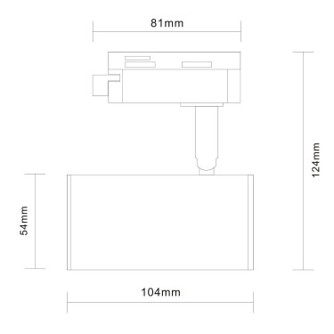 Трековый светильник BASE GU10 хром/черный ST301.406.01 Трековый светильник BASE GU10 хром/черный ST301.406.01