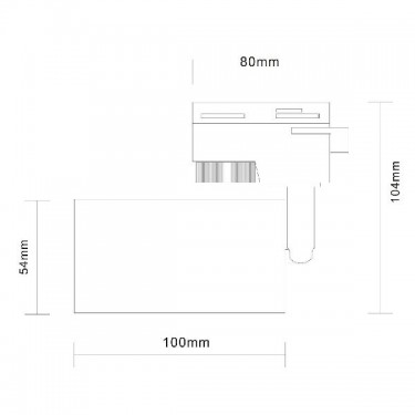 Трековый светильник BASE GU10 черный ST300.406.01 Трековый светильник BASE GU10 черный ST300.406.01