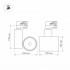 Трековый светильник для овощей LGD-SHOP-4TR-R100-40W Day SP5000-Veg (WH, 24 deg)
